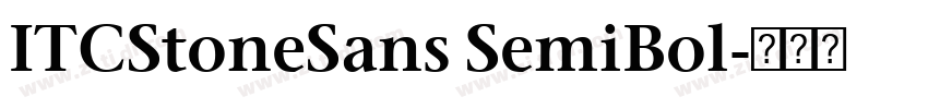ITCStoneSans SemiBol字体转换